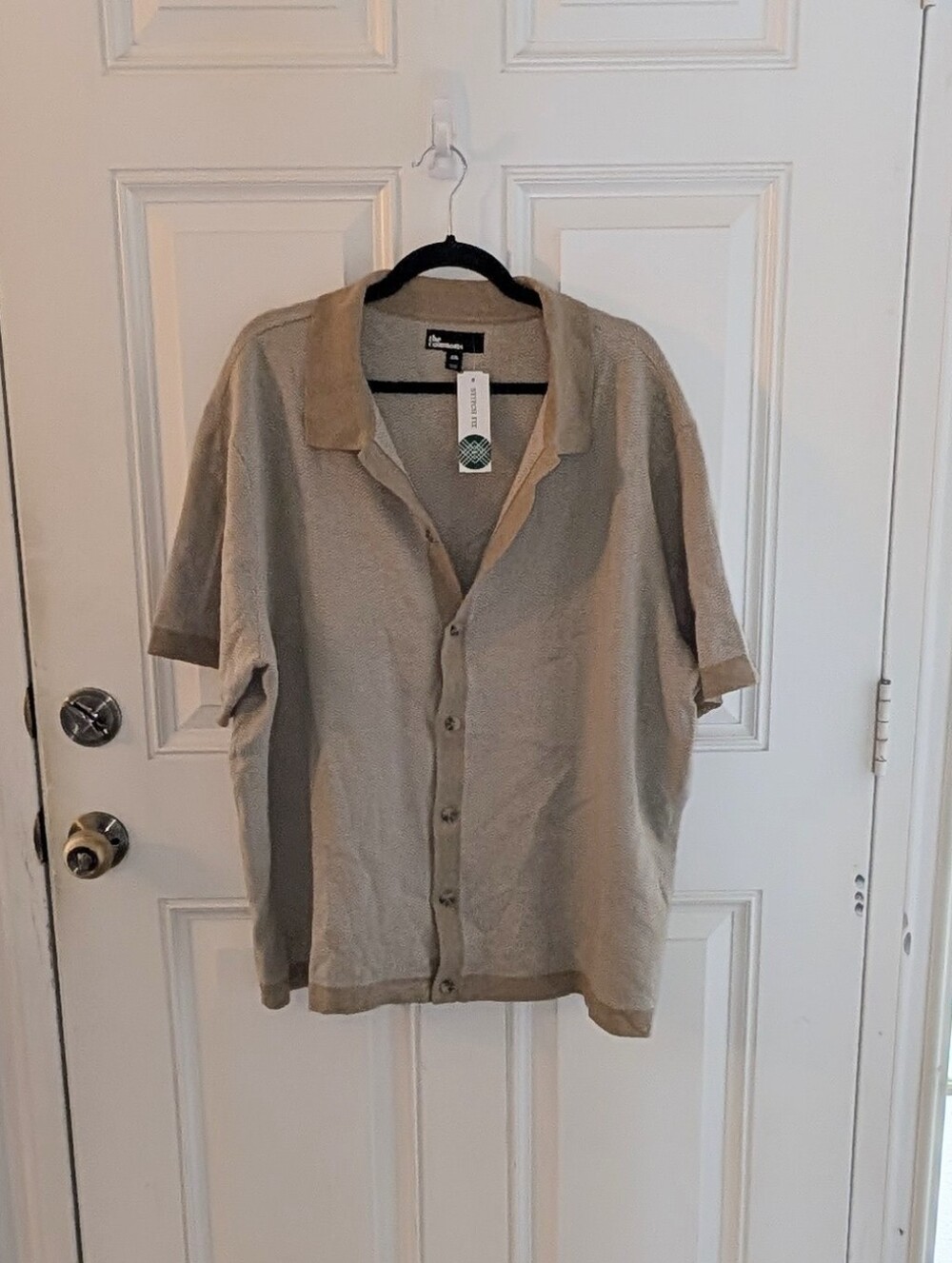 The Commons Plaited Stitch Sweater Knit Shirt - XXL